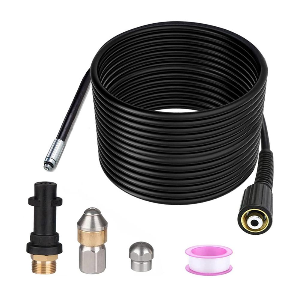 Cleaning Accessories Pipe Cleaning Hose 15m Pipe Length 180 Bar Pressure Rating 20m Pipe Length 5 Piece Set Easy Installation