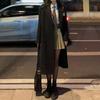 Women's Mid-Length Woolen Coat: Spring/Summer, Korean Style, Loose Fit, Versatile, Petite, Cotton-Enhanced