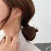 18K Gold Plated French Retro Titanium Steel Earrings: Blogger-Endorsed Heavyweight Ear Studs in High-Cold Style
