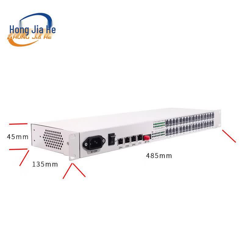 Hongjiahe JH-P32FE4 32-Channel Phone & 4-Port Network Optical Transceiver