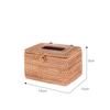 Papierständer, Rattan-Taschentuchbox, elegante Heimdekoration, handgefertigter Schreibtisch-Taschentuchbehälter, Serviettenaufbewahrungsbox