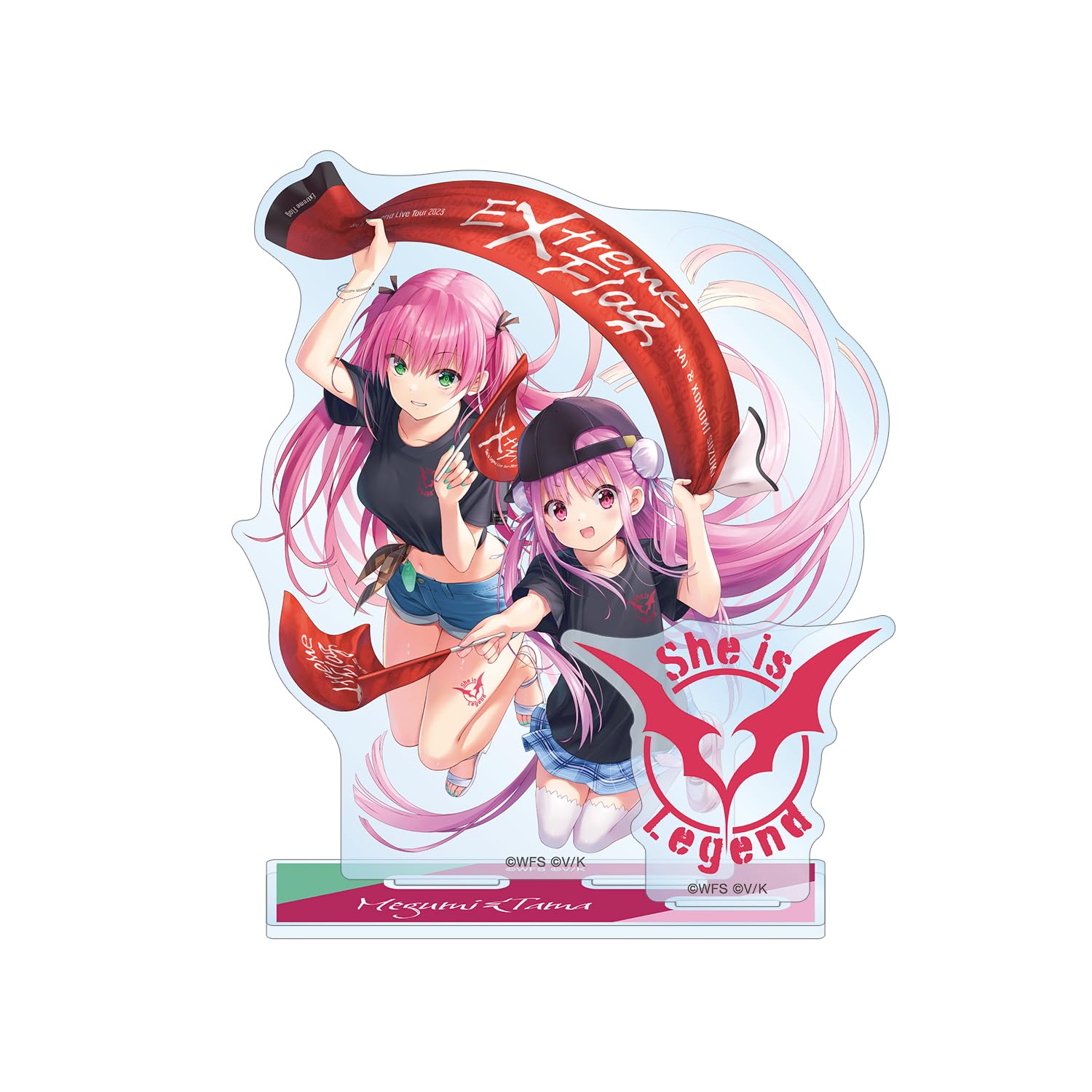 Heaven Burns Red She is Legend Megumi Aigawa Tama Kunimi Big Acrylic Stand with Parts &