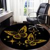 1pc Butterfly Sparkle Office Round Area Rug,  Mat Suitable ForOffice, Under Office Chairs Bedroom Living Room Home Decor, Room Deco