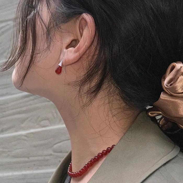 Carnelian earring