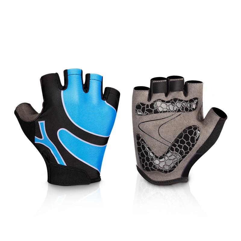 Outdoor Equipment Sports Climbing Fitness Gloves Thickened Silicone Shock Absorbing Gloves Half Finger M