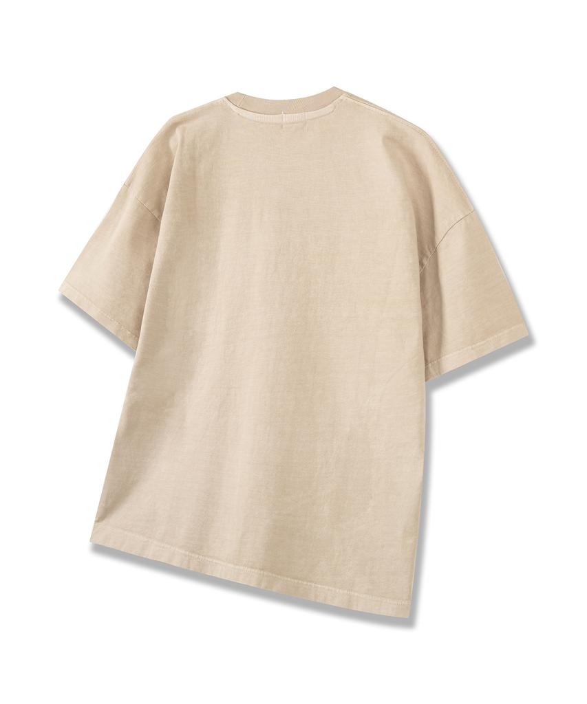 Descheuis Everyday Pigment Crop Short Sleeve Tee Beige