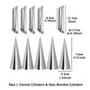 10pcs Stainless Steel Croissant Mold S/M/L Conical & Beveled Cylinders Dough Roll Brioche Kitchen Baking Supplies YMY