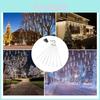 Led Flowing Rain Shower Curtain Light With Dimmable Colors For Outdoor Holiday Decor