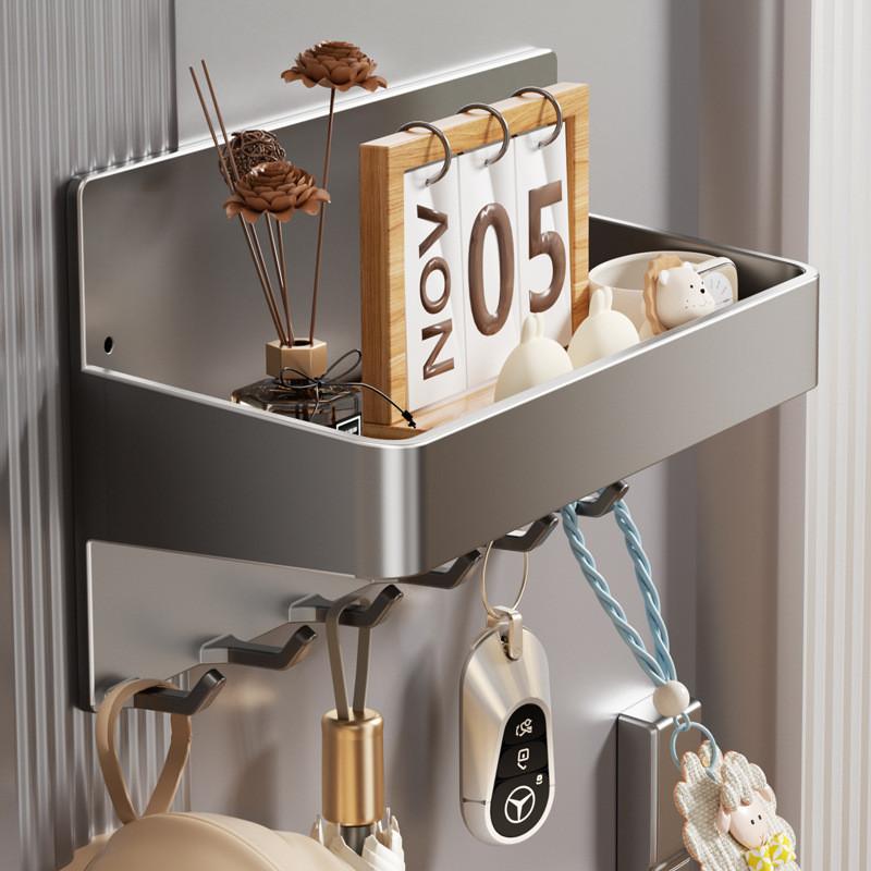 Magnetic Over Door Hook Rack With Antitheft Design For Entryway And Kitchen Storage