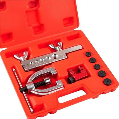Brake Line Flaring Tool Kit 45 Degree Double& Single With 5 Adapters For Brass Tubing, Copper