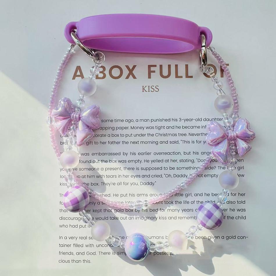 Water Bottle Handle Strap For Stanley Cup 30oz/40oz Portable Cute Crystal Cup Set 6-10cm Silicone Sling Thermos Cup Accessories