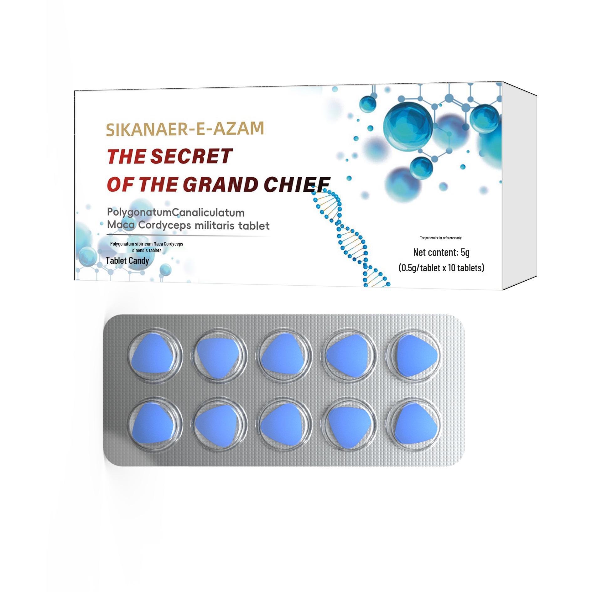 

Таблетки Кордицепса китайского Мака с узором в виде клеток и белым ромбом – Горячо продаваемые треугольные таблетки синего цвета