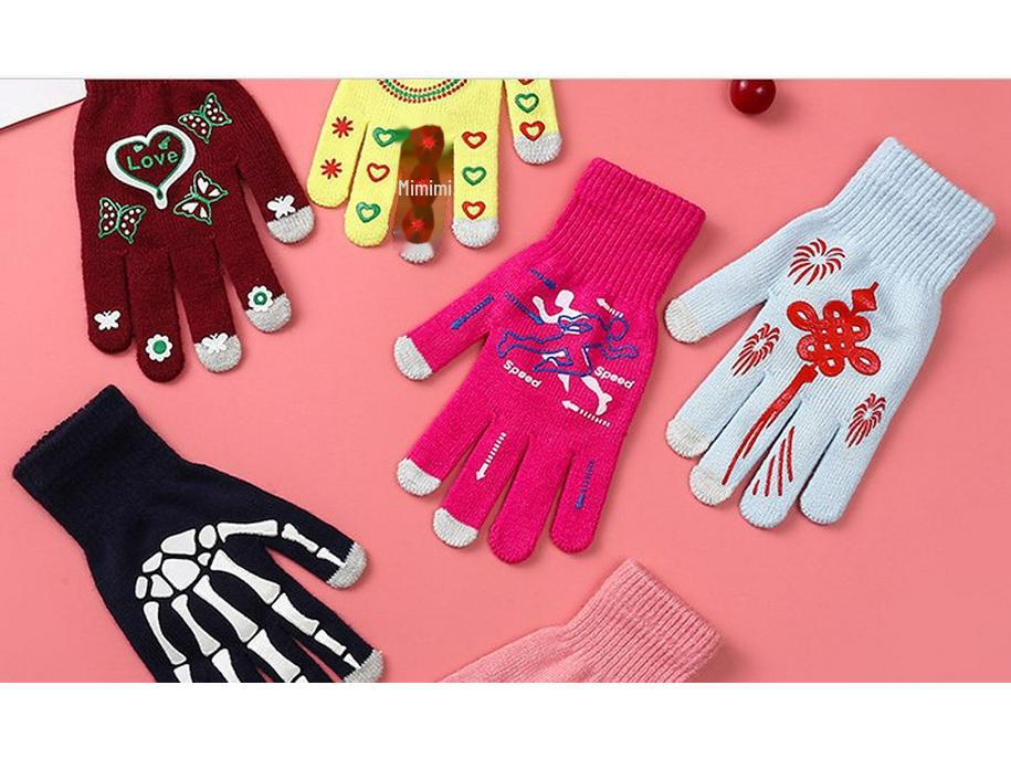 

Перчатки для сенсорных экранов с разноцветной офсетной печатью и настраиваемым логотипом One Size