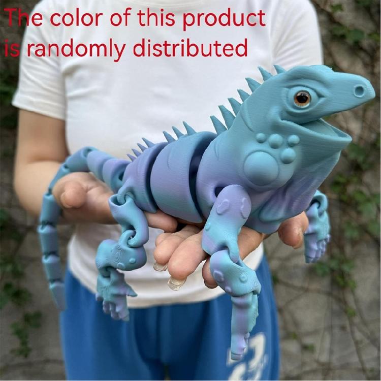 Artistic Lizards Figurine for Home Decors 3D Printed Gradient Color Articulated Flexible Joints Animal Ornament Party Gift