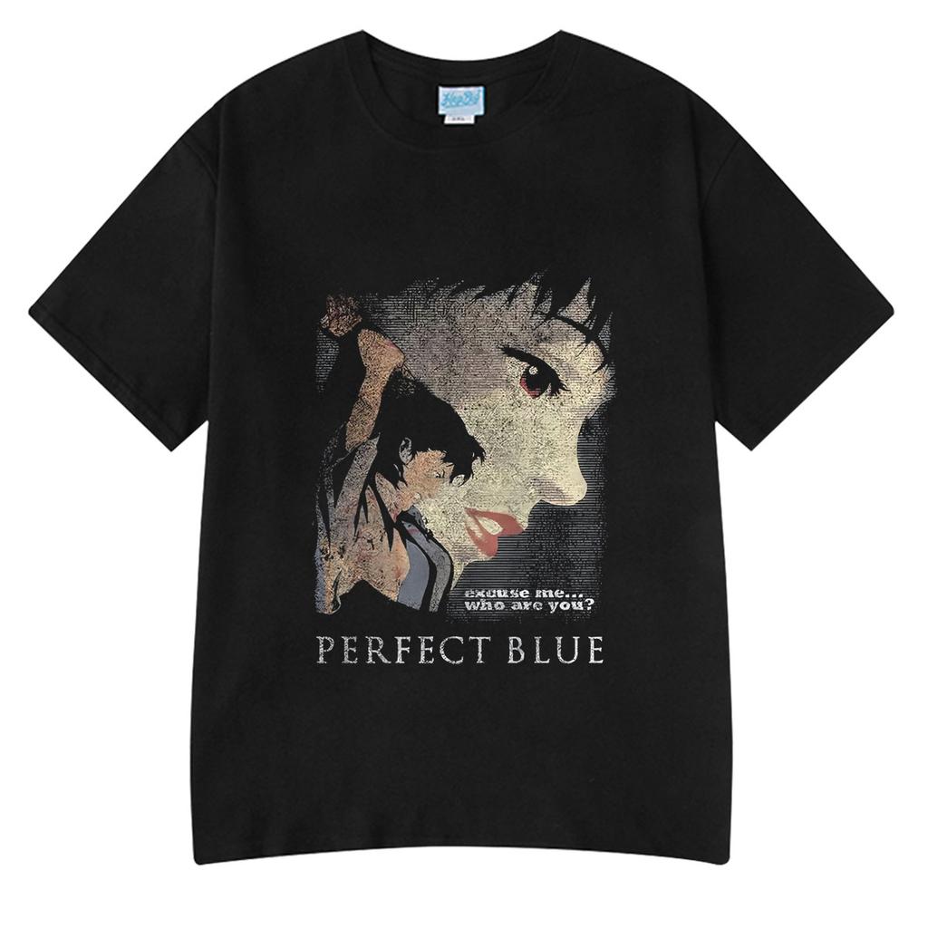 Anime Perfect Blue A Satoshi Kon Film Mima Kirigoe Tee Tops Men Women Tee Tops Oversized Short
