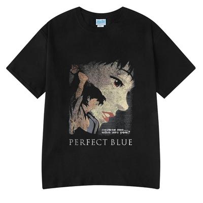 Anime Perfect Blue A Satoshi Kon Film Mima Kirigoe Tee Tops Men Women Tee Tops Oversized Short