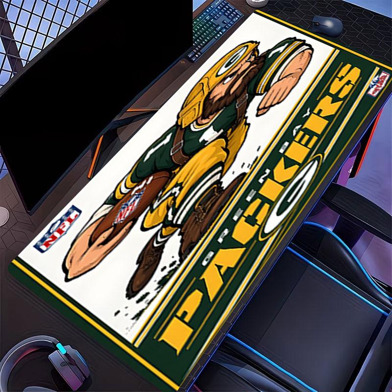 Green Bay Packers Print Mouse Pad, for Keyboard Pad Laptop PC Mat for Office Home Use, Desk Decor, Perfect Birthday Gift for Gamers