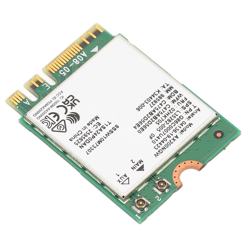 NGFF Network Card WIFI6 Bluetooth 5.1 2.4G 574Mbps 5G 2400Mbps Dual Band Wireless Network Card for Windows 10 11 64bit