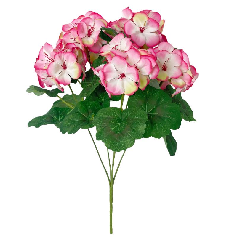 High-Quality Artificial Geranium & Begonia Flowers for Home & Outdoor Decor