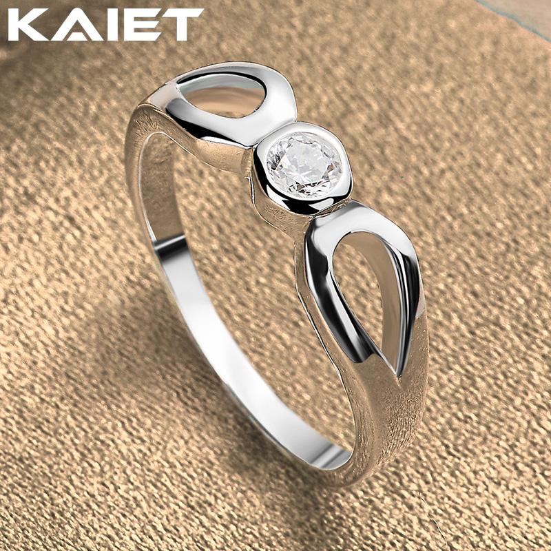 925 Silver Angel Eye Crystal 7-10 Ring Wedding Party Charm For Women Jewelry