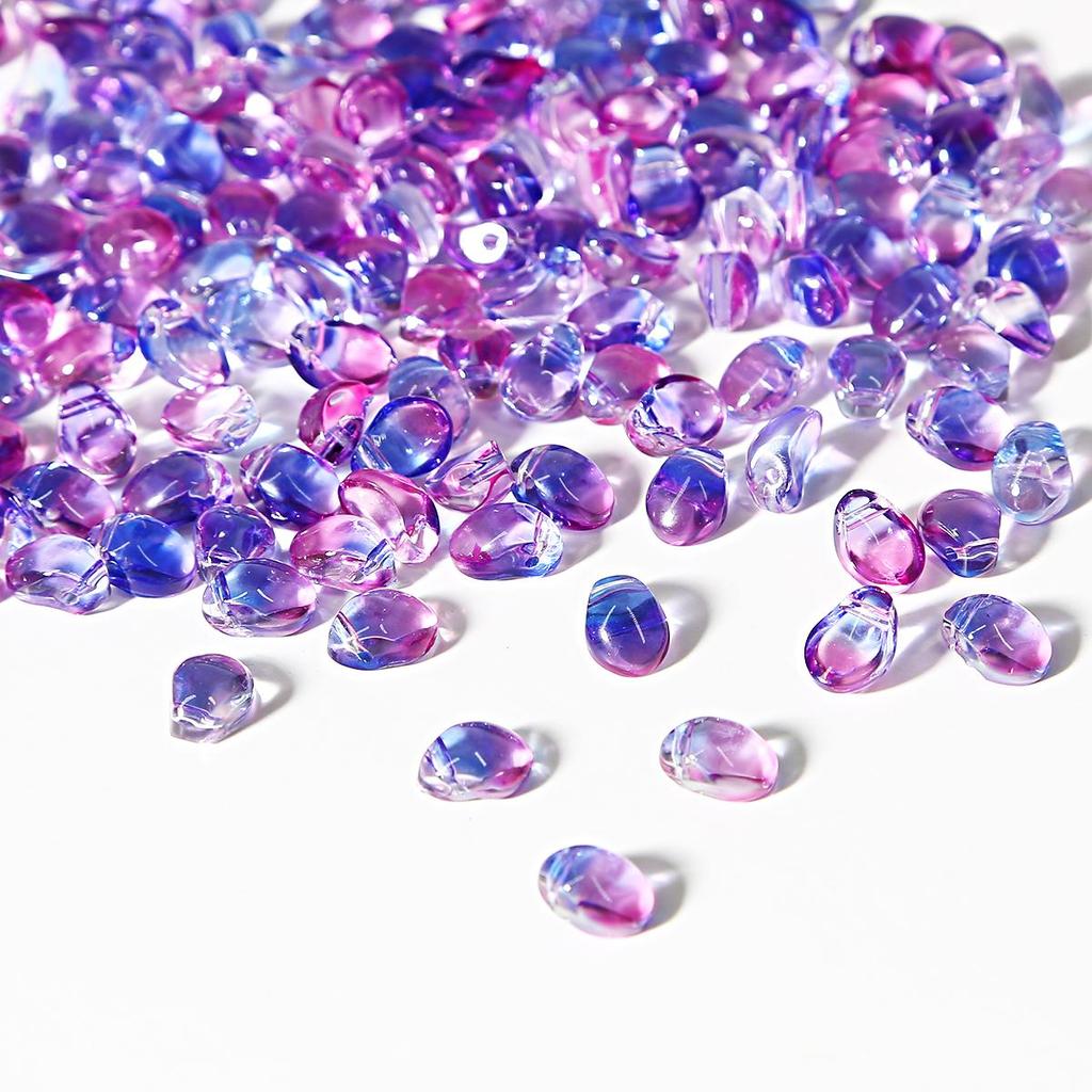 50ks 6x8mm smíšené barvy skleněné korálky s vodní kapkou Křišťálové korálky pro vlastní výrobu náramků Náušnice Výroba šperků