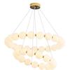 Nordic Modern Living Room Pendant Light Designer Simple LED Bedroom Circular Personalized Dining Room Pearl Necklace Light