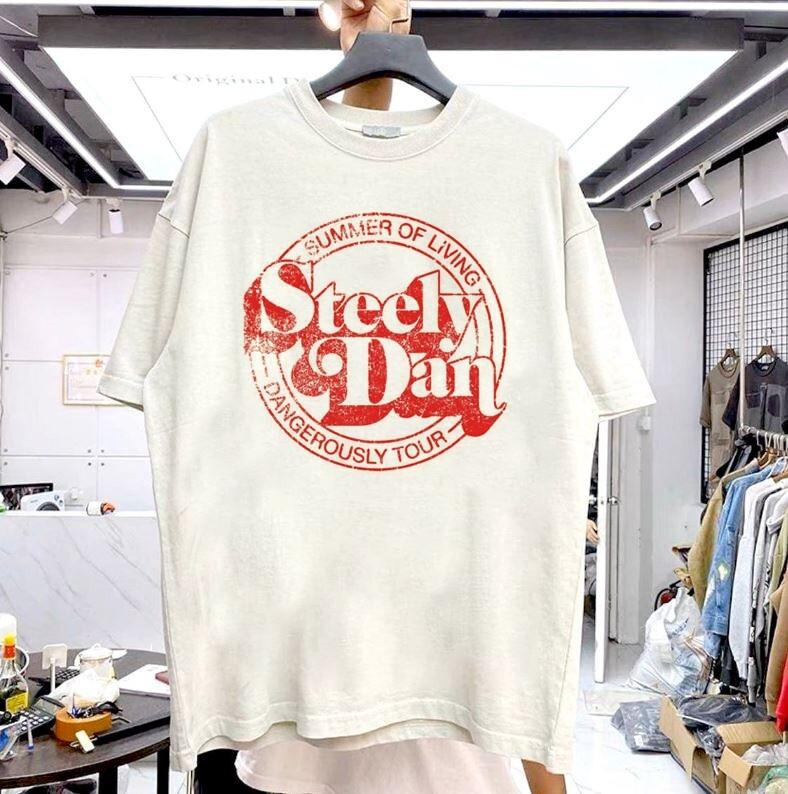 

Steely Dan Dangerously Tour White Short sleeve 90s Classic Unisex T-Shirt XXL