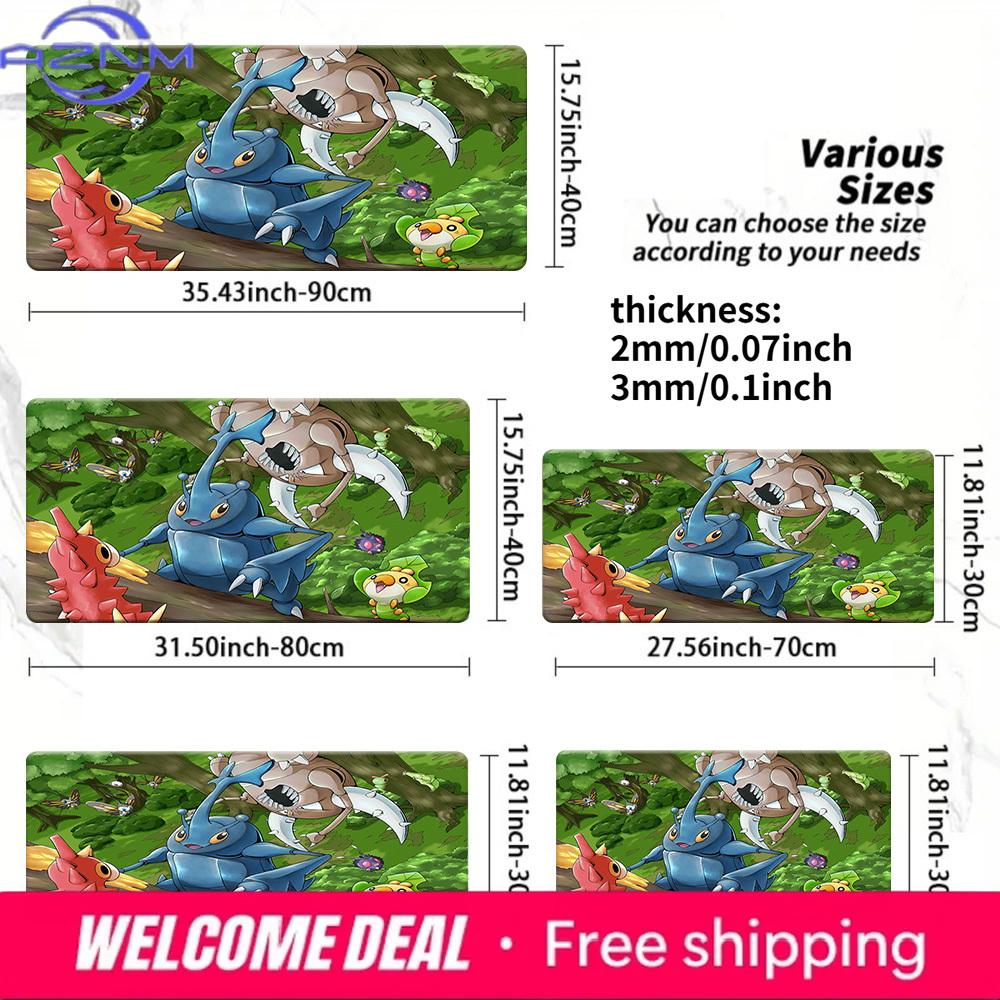 Bug Type Pokemon Forest TCG Gaming Desk Mat 30x80x0.2cm