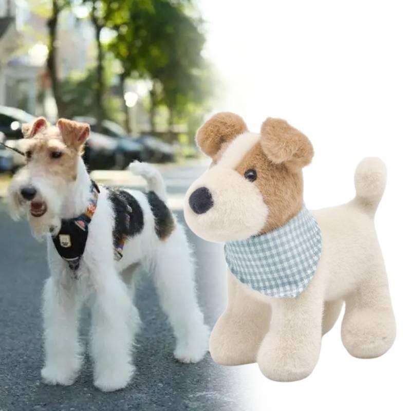 Fox Plush Terrier Toy Animal Dog Stuffed Doll Room Decoration Kids Gift 18cm