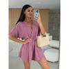 Summer Fashion Cross V Neck Loose Women Jumpsuits Casual Solid Color Short Sleeve Elegant Simple Party Playsuits Office Streetwear Women's Clothing