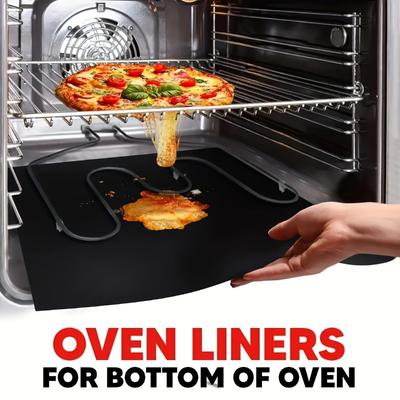 3er-Pack, Backofenfolien für den Boden des Backofens, BPA- und PFOA-freie Backofenmatte, Dicke, strapazierfähige Antihaft-Backofenmatten für Elektro-, Gas-, Toaster-, Umluftbacköfen