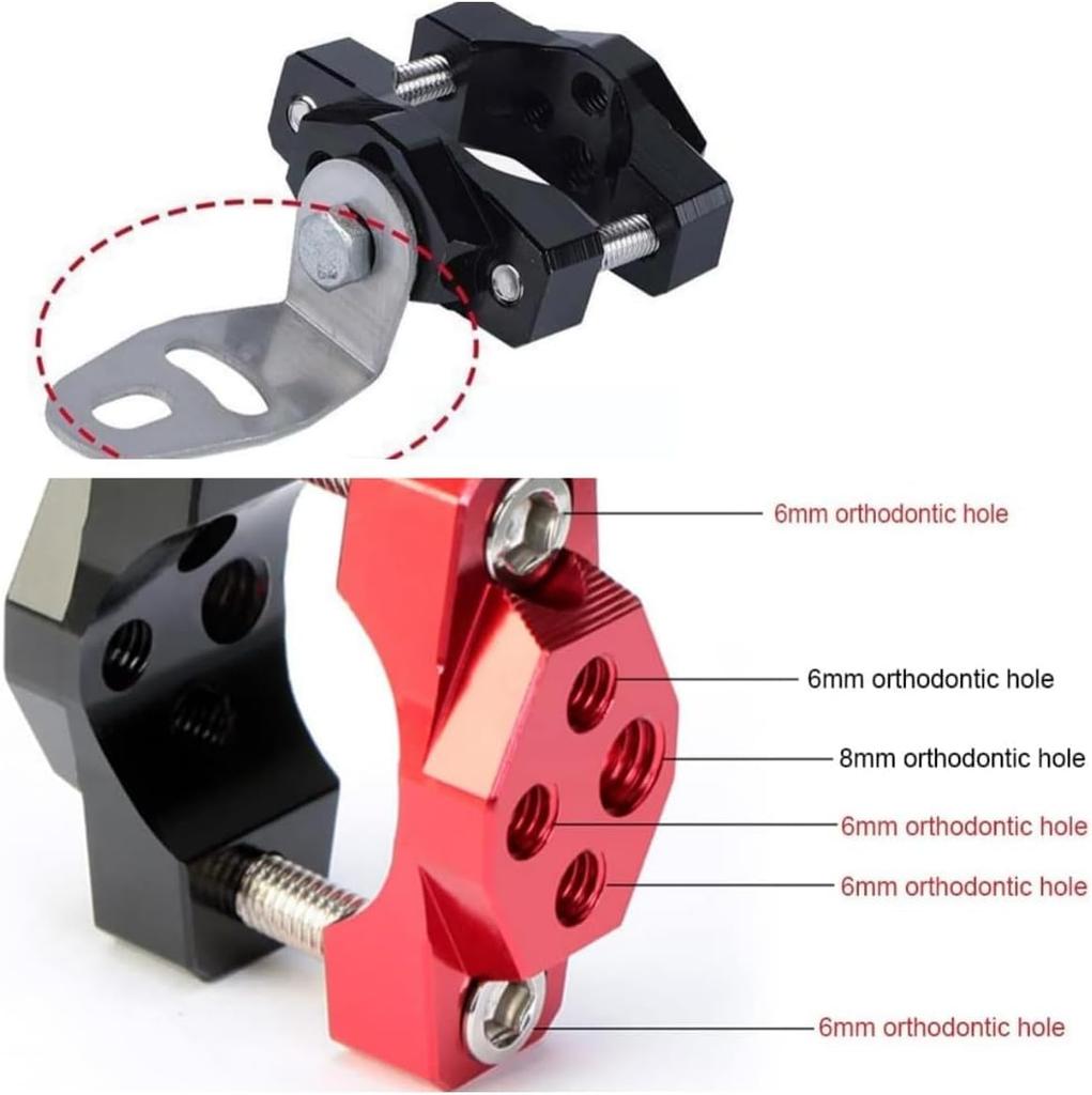 Off-Road Spotlight Bracket LED Work Light Bike Handlebar Holder Handle Clamp Mount Adjustable Rearview