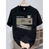 Y2k Stil Unisex bedrucktes T-Shirt Atmungsaktive Baumwolle O-Ausschnitt Kurzarm Oberteile Trend Streetwear Täglich Lässig Herren Basic Shirts