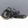 Women's Y2K Punk Skull Rivet Leather Belt with Western Pin Buckle