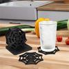 Wooden Coaster for Halloween Halloween Coaster Halloween Spider Web Coasters Durable Hollow Wooden Table Placemats for Home