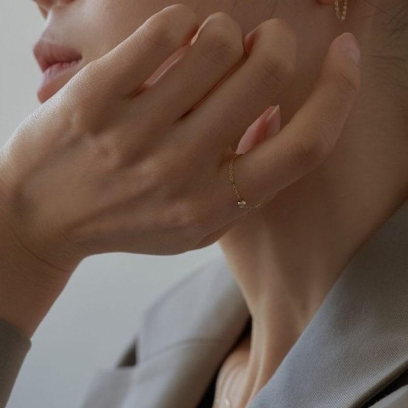 Dawn of Me 14K Ball Chain Ring