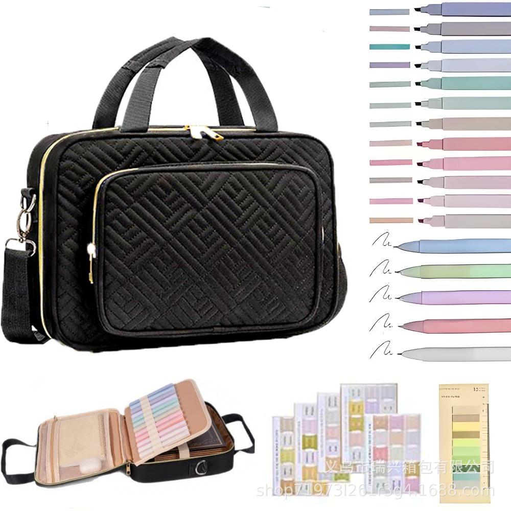 Quilted Bible Cover Case for Women Large with Pen Stickers Bible Study Supplies Protective Dust-proof Bible Cover Bag