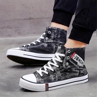 2022 Autumn Newest Retro High Canvas Shoes Men Casual Denim Breathable Shoes Zapatillas Sneakers Couple Shoes Casual Shoes Men