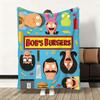 Cartoon B-Bobs B-Burgers Anime Throw Flannel Fluffy Soft Blanket Warm Skin-Friendly Throw For Sofa Bed Office Nap Winter