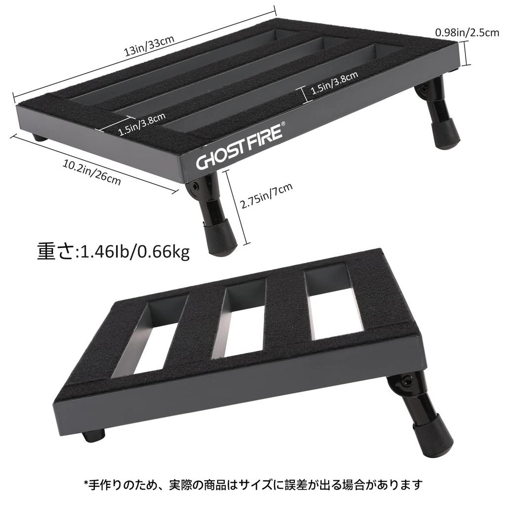 GHOSTFIRE Guitar Effects Pedal Aluminum with Velcro Closure and Carrying S Series Ultra-Lightweight Board, Alloy, Bag, (33x26cm) SPL-2.5