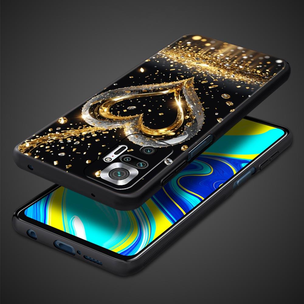 Colored Love Heart Printed Phone Case Cover for Redmi 14C 10C Note 15 14 13 12 10 11 K40 Pro Plus 5G Shockproof Soft TPU Shell