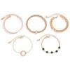 Metal Wind Stacked And Matched Chain Versatile Bracelet, Hip Hop Geometric Love Fashion Bracelet