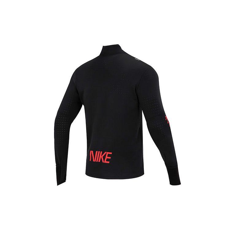 Nike T Shirts Men's Black Stand Collar Moderate FD4064-010