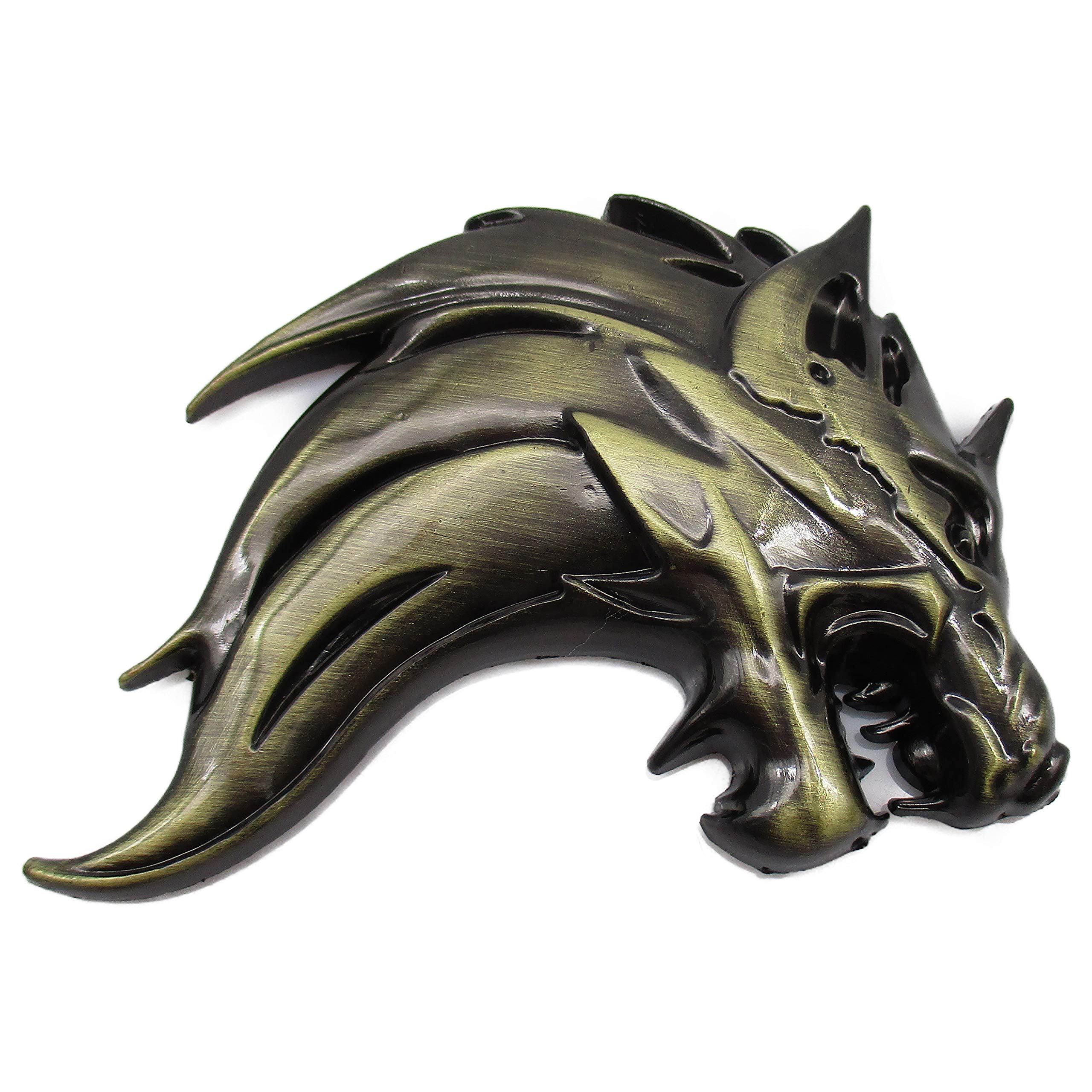 

3D 3D Наклейка Волк Эмблема Волк Металл Левая Правая Легко Наносится Двусторонний Скотч (Бронзовый Смотрящий вправо)