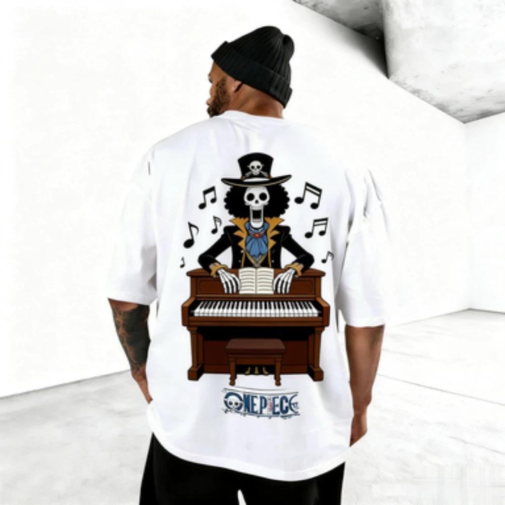 2026 Nouveau T-shirt à Manches Courtes Imprimé Anime 'One Piece' T-shirt Unisexe Haut pour Homme T-shirt d'Été Style Y2K Street Wear