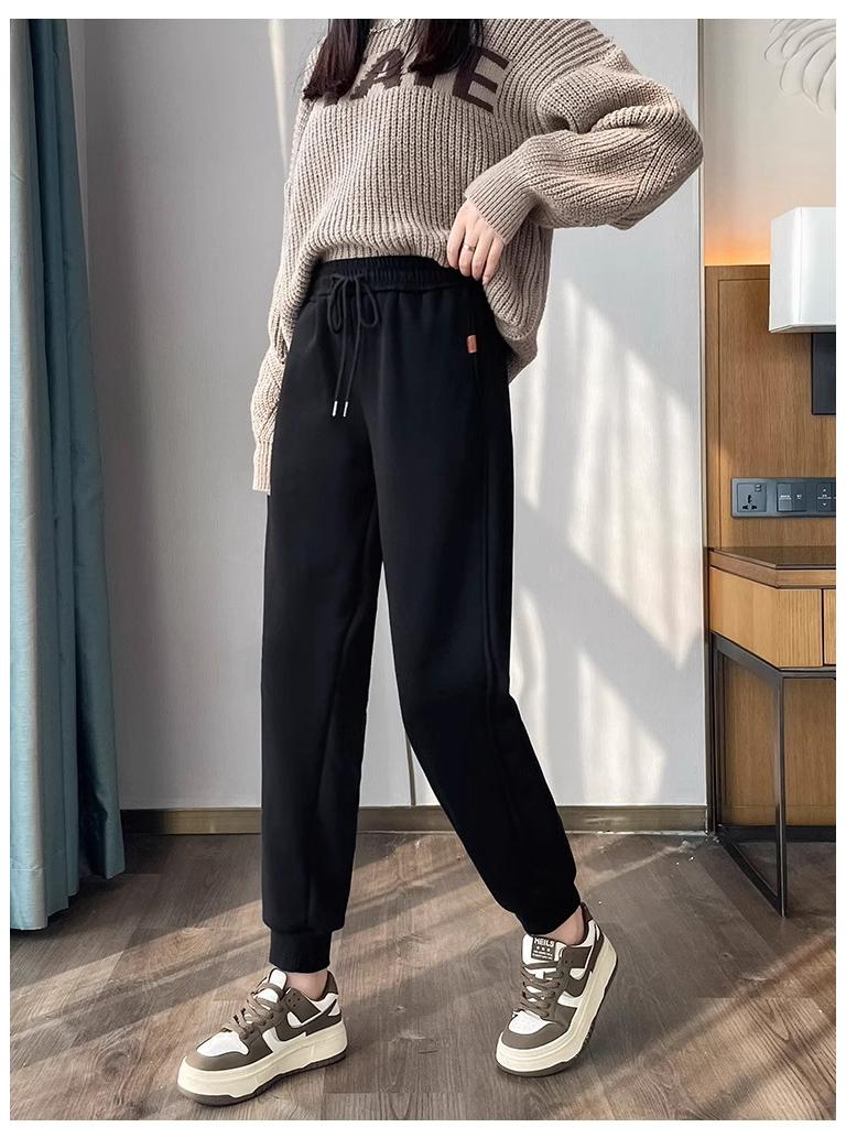 Women's Plus Size Fleece-Lined Lambswool Sweatpants - Winter Casual Loose Fit