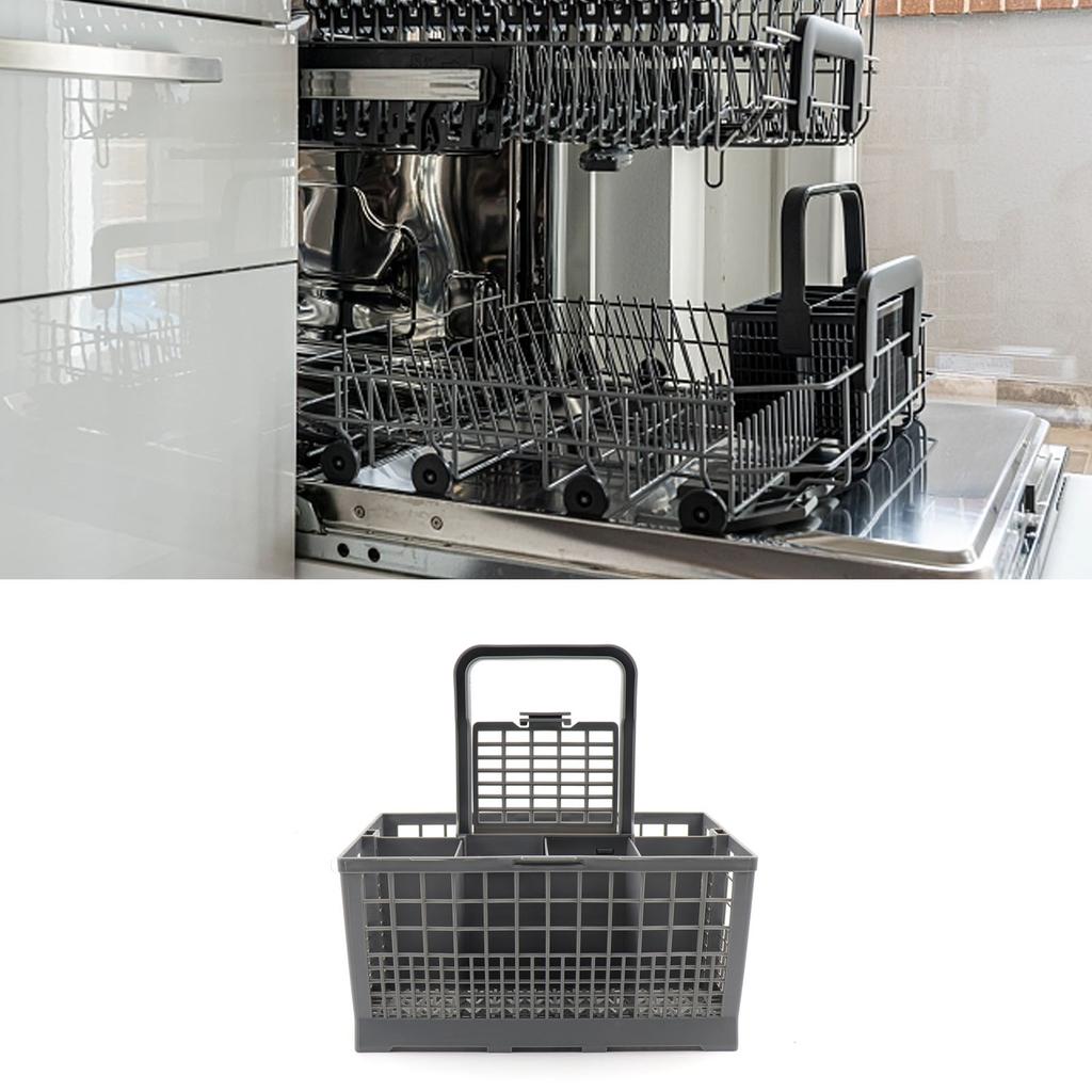 Dishwasher Cutlery Basket Universal Basket (9.5" X 5.4"x 4.8") Universal Basket with Handle Replacement Rack Holder