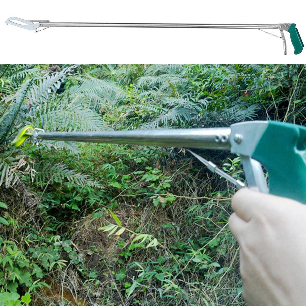 Stainless Steel Snake Tong Foldable Snake Catcher Reptile Grabber Tool 70cm with Lock