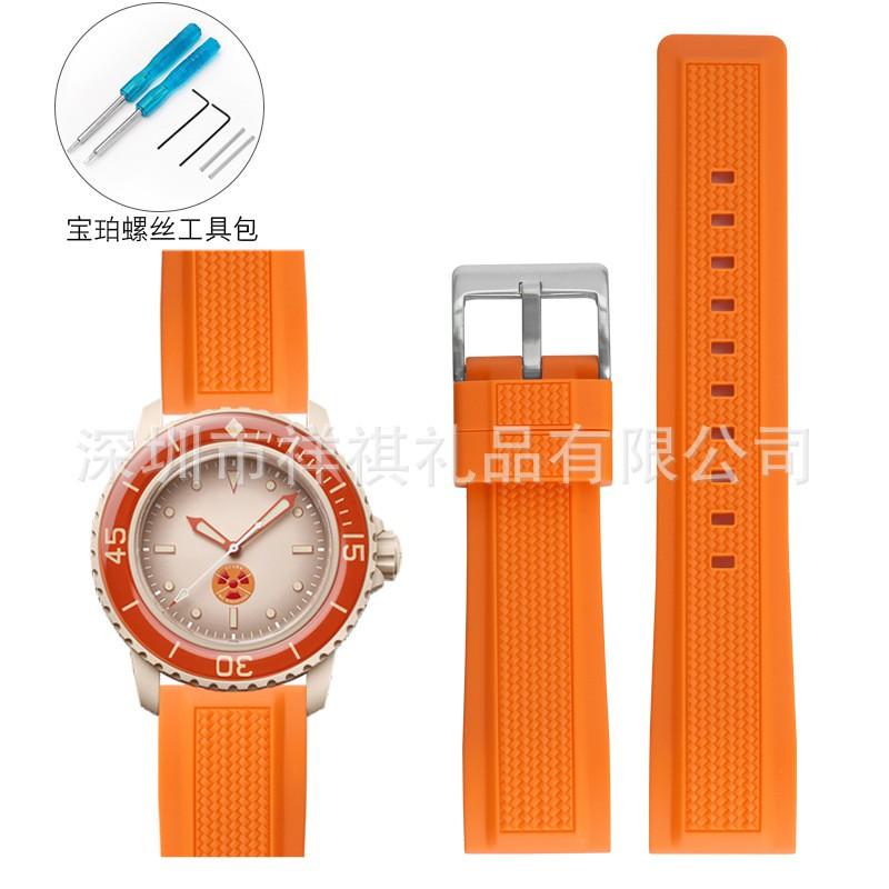 Swatch X Blancpain Fifty Fathoms Silikonový řemínek k hodinkám 20mm 22mm Univerzální Prachotěsný