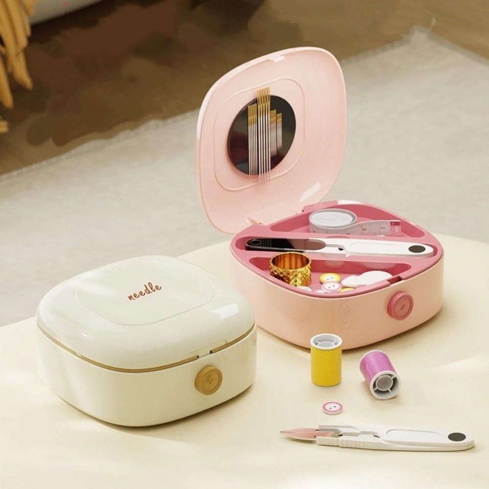 Plastic Casing Magnetic Sewing Kit Lightweight Hand Sewing Tools Portable Sewing Box  Crafting